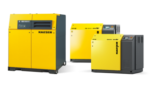 „Kaeser Kompressoren“ rotacinių stūmoklinių ventiliatorių grupė.