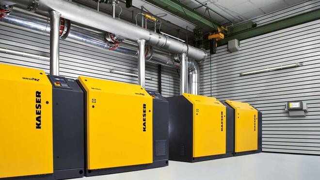 KAESER KOMPRESSOREN rotacinio stūmoklinio ventiliatoriaus pastotė.