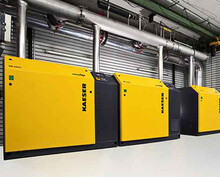 Rotacinio stūmoklinio ventiliatoriaus pastotė Manchingo nuotėkų tvarkymo įrenginyje.