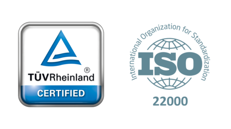 „TÜV Rheinland“ ir ISO 22000 sertifikatai
