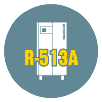 „Kaeser Kompressoren“ freoniniuose sausintuvuose naudojama šaltnešį R-513A.