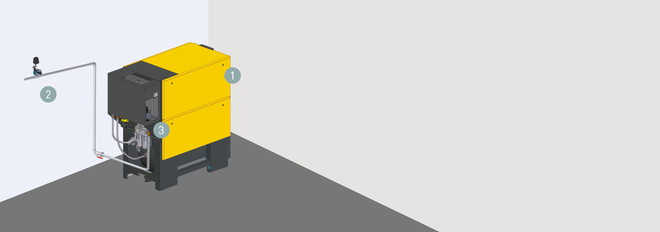 Meistrui skirto kompresoriaus CLASSIC surinkimo schema